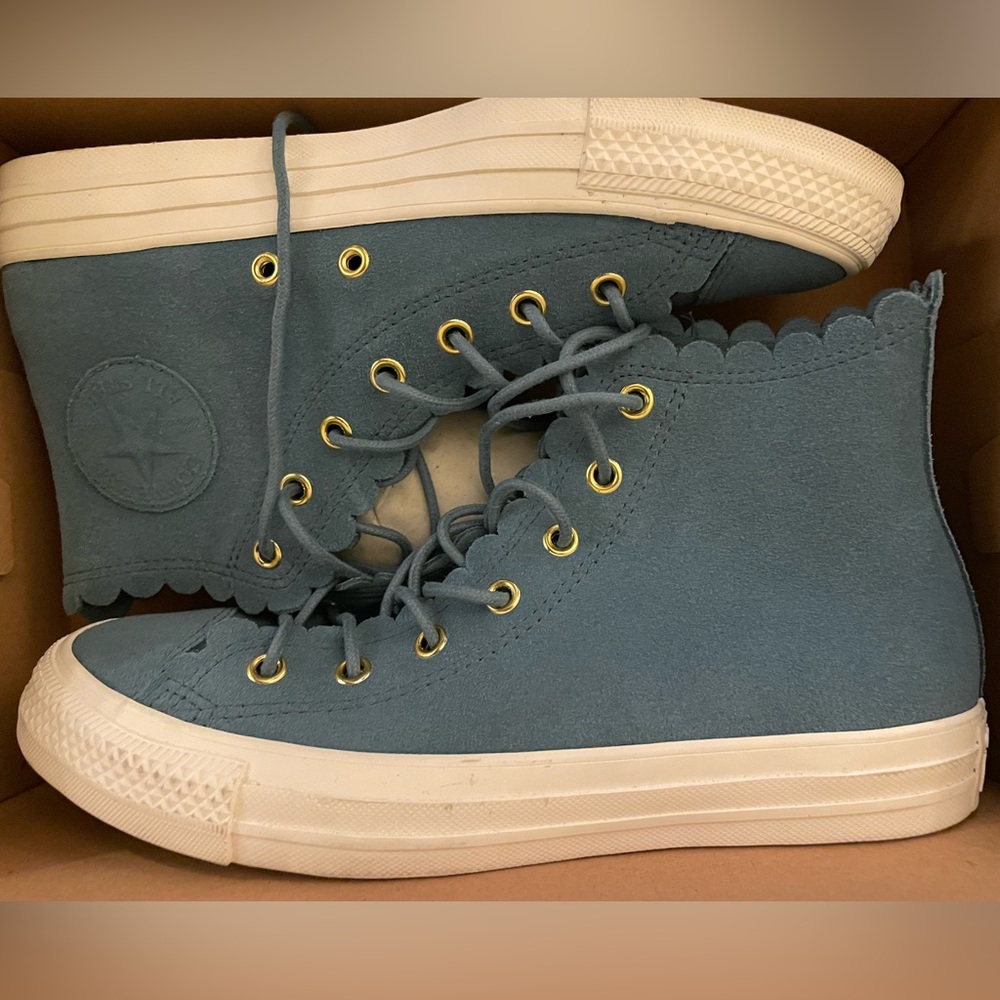 Converse High Top Blue Shoes Women’s 7.5